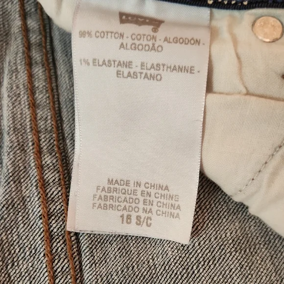 Levi's 525 Perfect Waist Blue Straight Leg Jeans size 16S - Picture 5 of 6